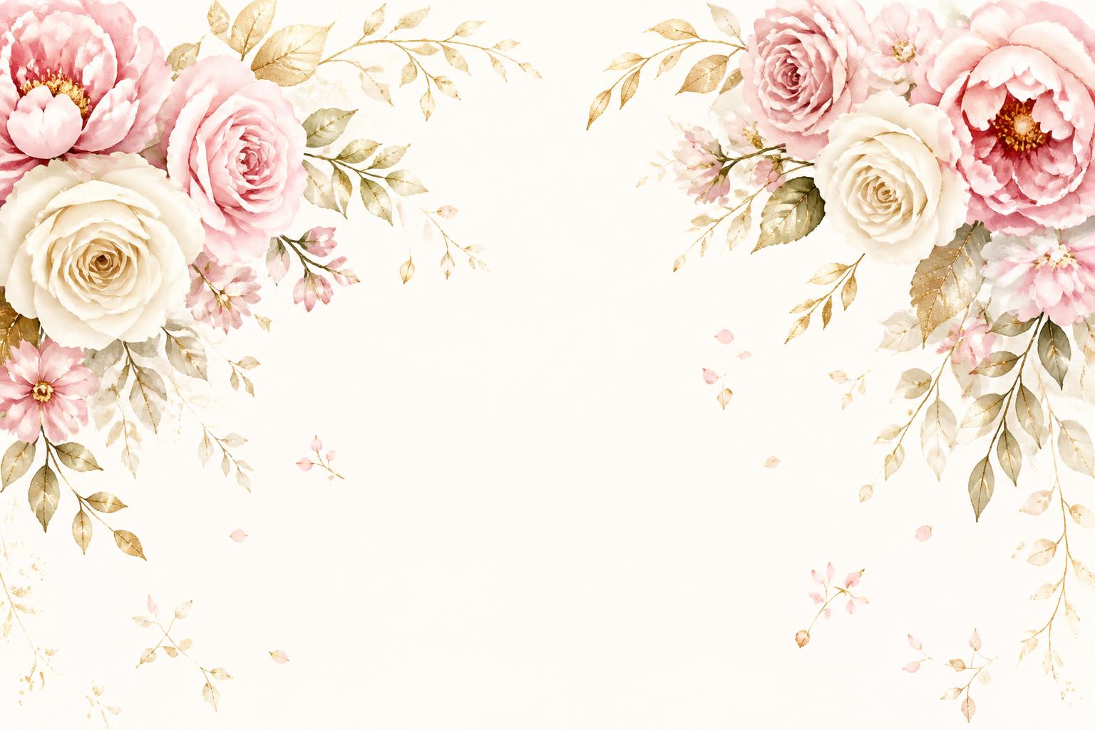 Soft blush roses and gold accents — Be Your Best Wellness hero